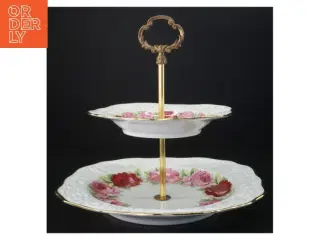 Porcelæn kageopsats (str. 26 x 27 cm)