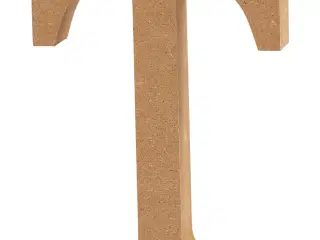 Stort Træbogstav 'T' - 8 cm Høj, 1,5 cm Tykkelse