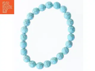 Armbånd med blå perler (str. Ø 7 cm)