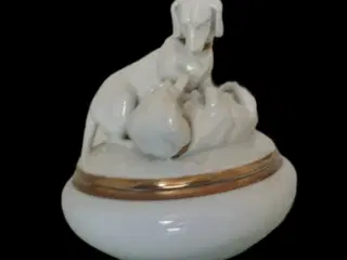 SILESIA, Antik porcelæn bonbonniere 