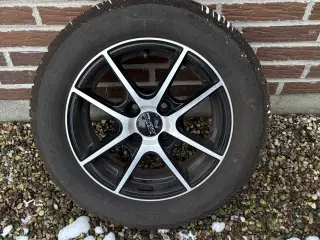 Alufælge med vinterdæk 4x100