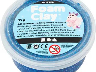 Foam Clay®, glitter, blå, 35g/ 1 ds.