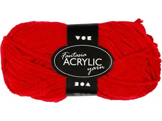 Fantasia Polyacrylgarn, L: 80 M, rød, 50g/ 1 ngl.