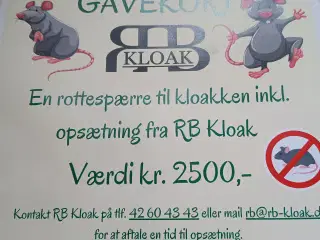 Rottespærre til kloak