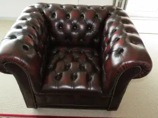 Chesterfield læderlænestol