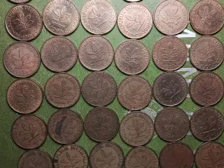 TYSKLAND 36 x 10 PFENNIG 1950 - 1996 + 2 x 5 PF +2