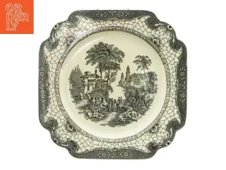 Antik fajancefad fra Adams (str. 24 x 24 cm)