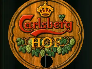 Øltøndeetikket - Carlsberg Diameter  18,5 cm.