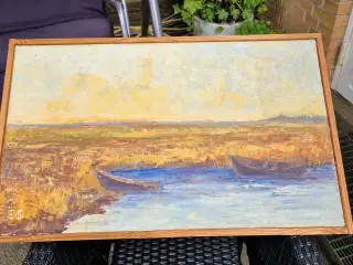 Flot oliemaleri af dansk natur