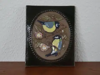 Vintage relief - musvitter på gren