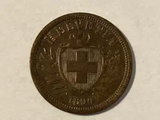 2 Rappen Switzerland 1890