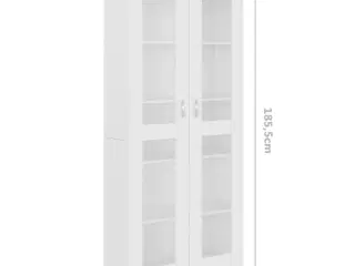 Vitrineskab 82,5x30,5x185,5 cm spånplade hvid