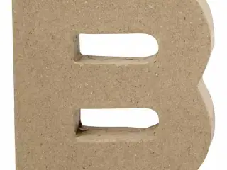 Håndlavet Bogstav B i Papmaché - 10 cm Høj