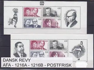 Dansk Revy AFA 1216A-1216B Postfrisk