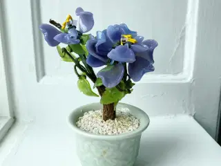 Blomst af glas, i potte, NB