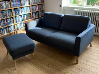 ILVA Linea 2-personers-sofa med puf