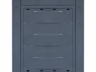 Kompostbeholder til haven 260 l 60 x 60 x 73 cm grå