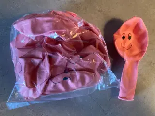 20 stk smiley balloner i lyserød