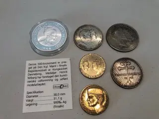 5 mønter sælges samlet