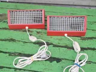 Elidus to flotte røde retro væglamper 