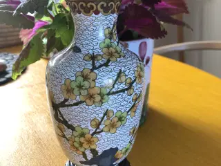 Cloisonne vase.