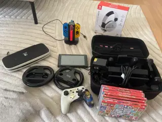 Nintendo switch med tilbehør