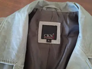 CKN Danish real leather jakke grå størrelse L