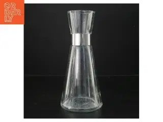 Glas karaffel med metalring fra Rosendahl (str. 25x11,5 cm)