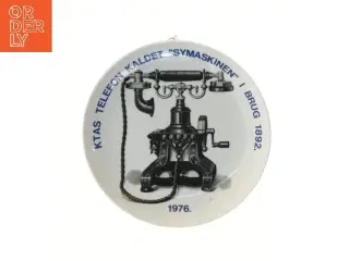 Dekorativ porcelænsvægskive fra LS Design (str. Ø 19,5 cm)