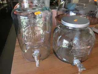 Dispenser med taphane 8 ltr Kilner og Dispenser med taphane 6 ltr