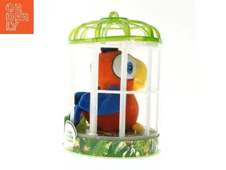 Talende papegøje legetøj i bur fra Club Pets Funny (str. 23 cm)