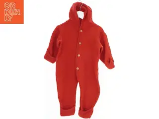 Rød fleece heldragt med hætte fra Engel (str. 80)