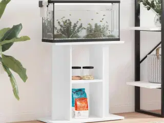 Akvariebord 60x30x60 cm konstrueret træ hvid