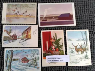 42 julepostkort med porto & julemrk. 1963 -65  