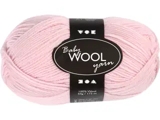 Babygarn, L: 172 M, lys rosa, 50g/ 1 ngl.