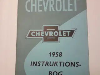 Chevrolet 1958 Original Instruktionsbog på Dansk