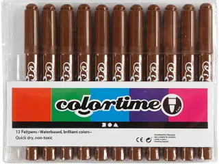 Colortime Tusch, streg 5 mm, brun, 12 stk./ 1 pk.