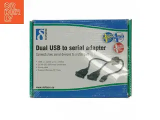 Dual USB til seriel adapterkabel fra Deltaco