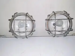2 fine skot lamper med porcelæn indstats 
