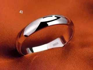 * Sterlingsølv; Pæn og enkel fingerring