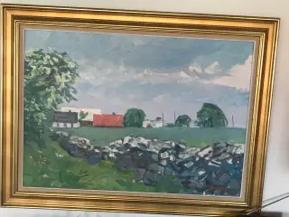 Axel P. Jensen:  Forårsdag ved Vestrupgaard