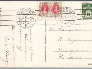 Julemærke 1912 på Postkort