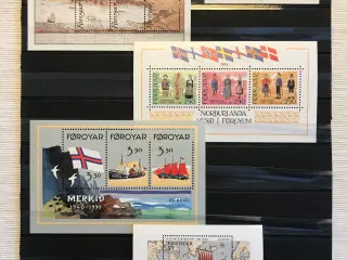 Færøerne - 5 forskellige postfriske miniark