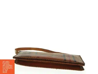 Vintage Retro Læder Clutch Taske med Skulder strop (str. 30 x 14 cm)
