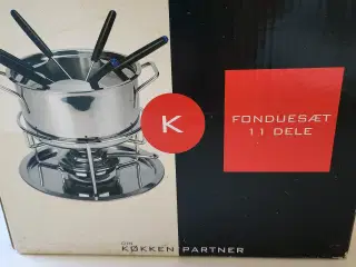 Fonduesæt i 11.dele  ubrugt, står som nyt 