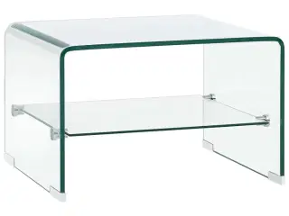 Sofabord 50 x 45 x 33 cm hærdet glas transparent