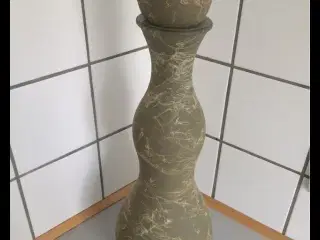 Grøn 54cm høj glas/keramik vase