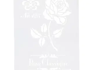 Rose Stencil A4 - Holdbar Plast til Kreative Projekter