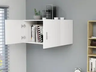 Vægskab 80x39x40 cm konstrueret træ hvid