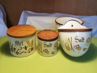 Knabstrup krukker mel og salt fra  Pernilleserien